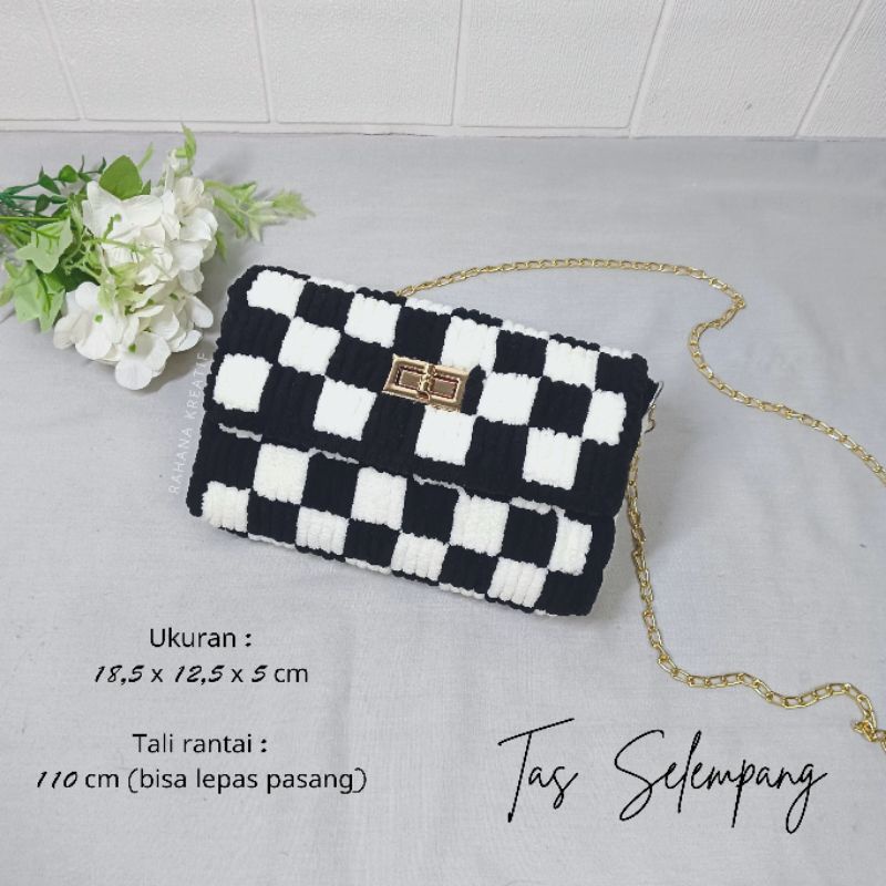 Tas Canvas Rajut Handuk | Tas Rajut Handmade | kado pernikahan, seserahan, kado wisuda