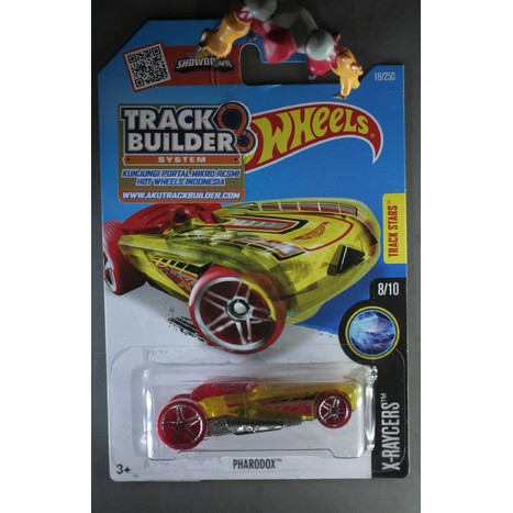 Pharodox yellow red HOTWHEELS 2016 HW X-Raycers clear transparent transparant race track starts
