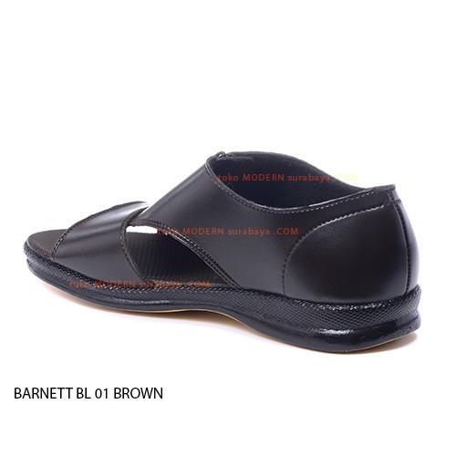 BARNETT BL 01 BROWN sepatu casual sopan pria flip flop