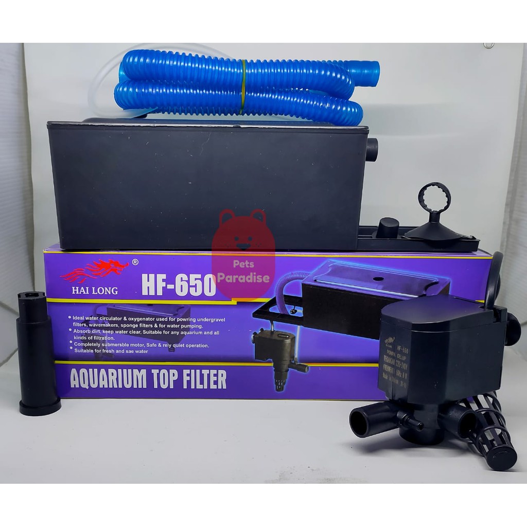 Filter Atas Top Lengkap Aquarium Aquascape Hailong HF650 HF 650 HF-650