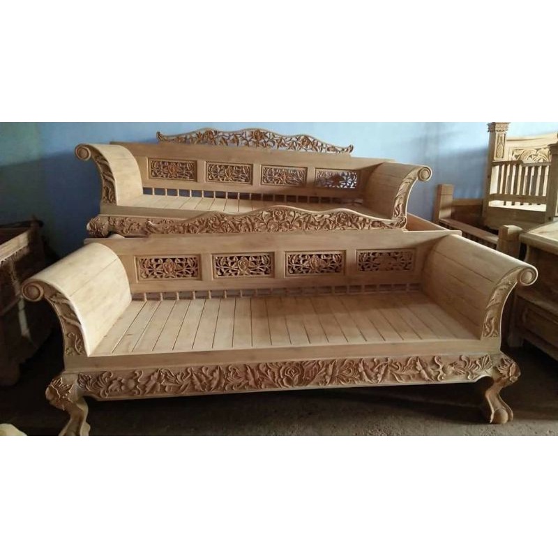 kursi bale bale jati ukiran mentahan bangku teras panjang murah