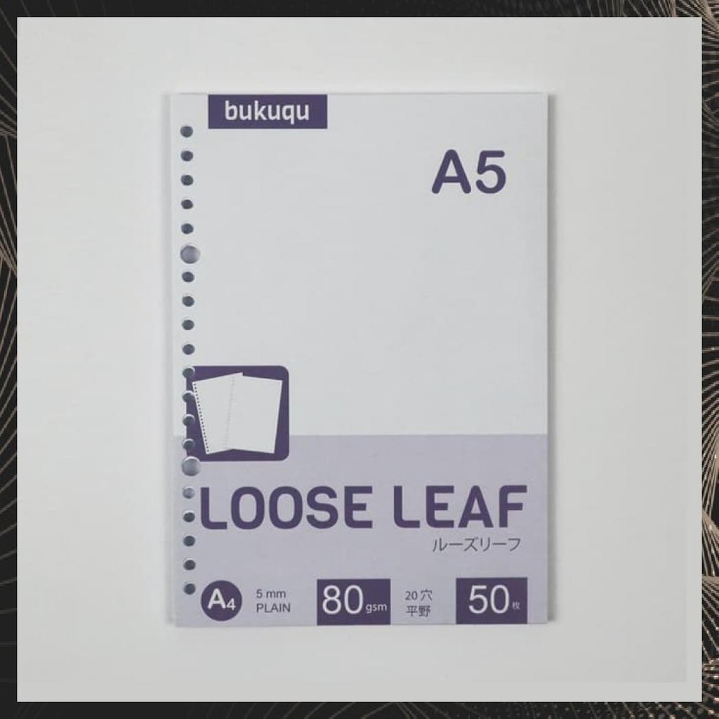 

Hvs Loose Leaf (Plain) Kertas Binder/ Isi Notes - (A5) 50 Lbr - Polos A5