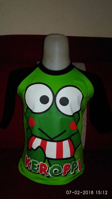 Kaos anak kartun lengan 3/4-4