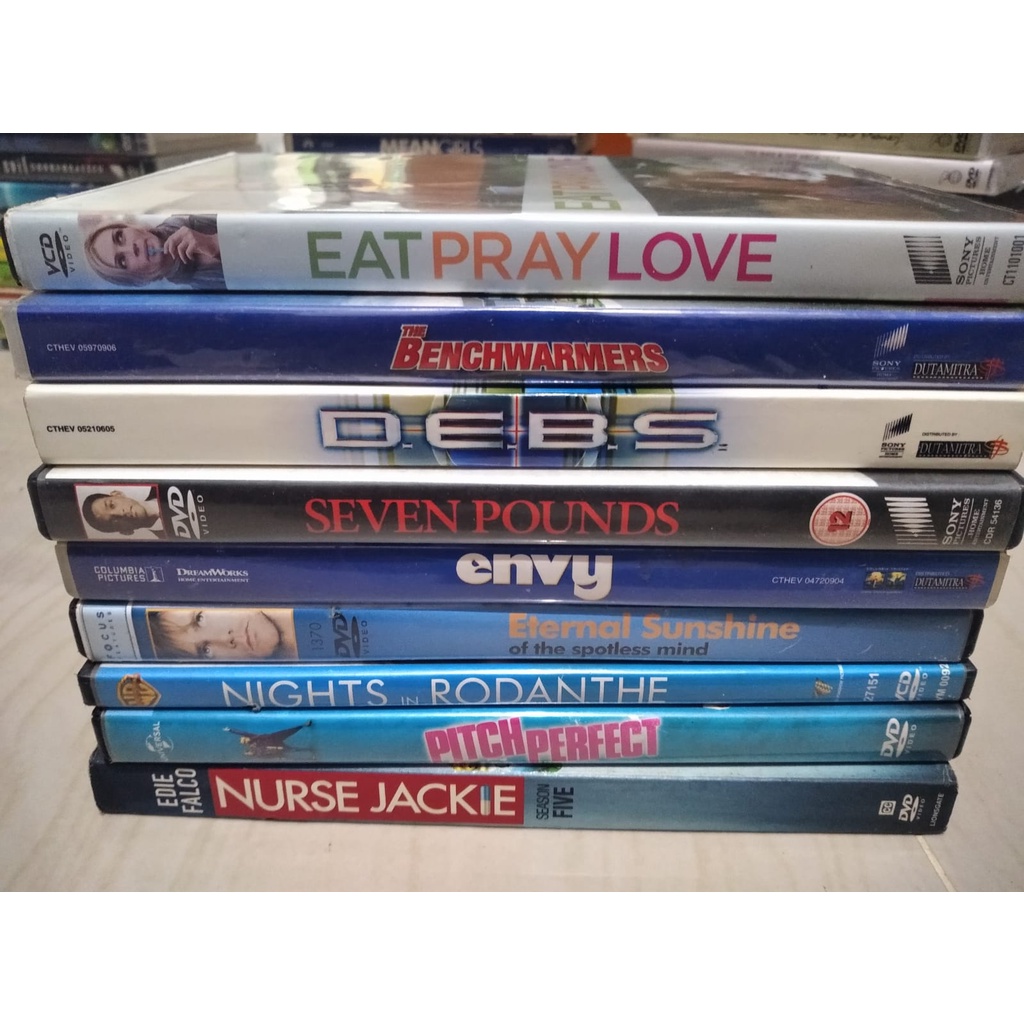 DVD Original-Eat Pray Love-Seven Pounds-Eternal Sunshine-etc