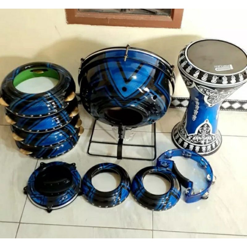 HADROH MOTIF 1SET+DARBUKA 9IN FULSET