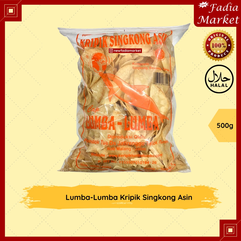 

Lumba Lumba Keripik Keripik Singkong Pohong Asin 500g