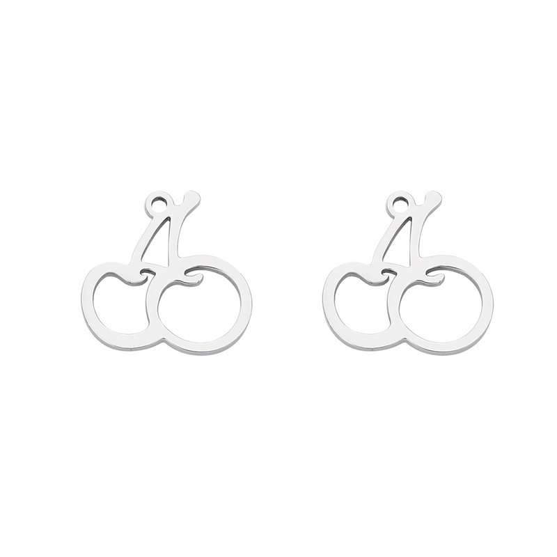 4pcs Liontin Bentuk Hati Bahan Stainless Steel Untuk Membuat Perhiasan Anting Dan Kalung