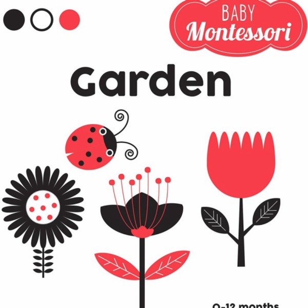 

Baby Montessori board book black n white buku bayi kontras hitam putih - Garden Berkualitas