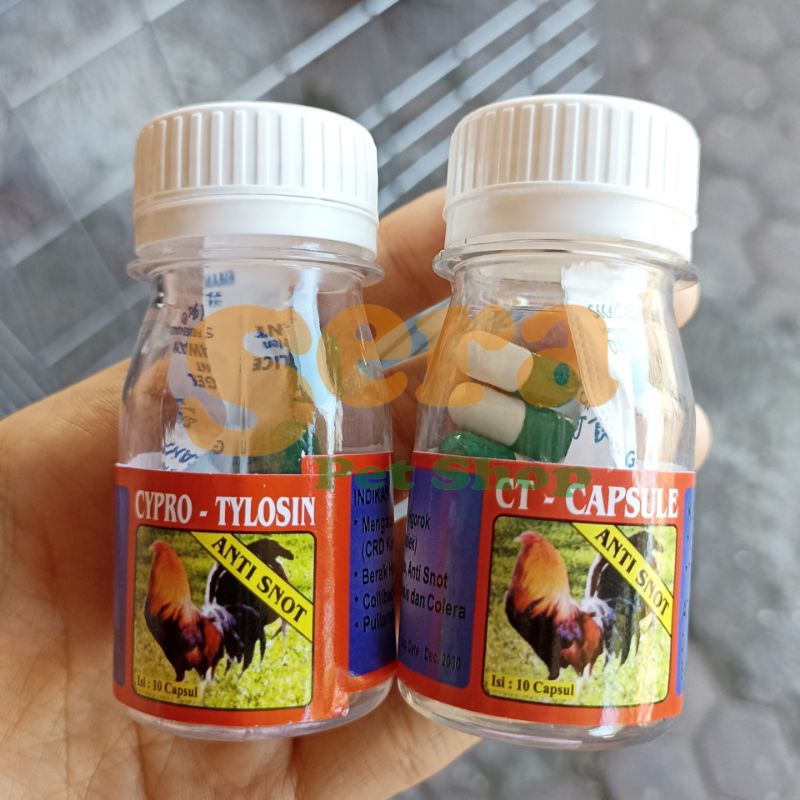 Cipro/Cypro-Tylosin Capsule Obat Ayam Ngorok Snot 10 kapsul