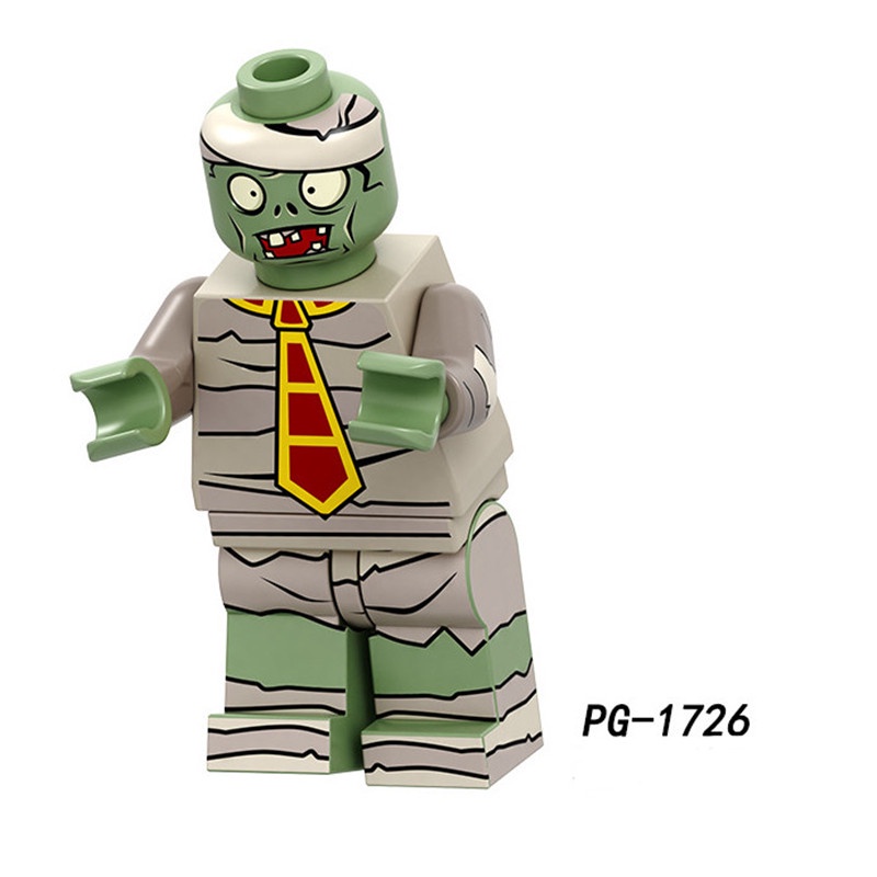 1pc Mainan Balok Bangunan Minifigure Model Tanaman Zombie / Bunga Matahari / Kacang Polong Bahan ABS Untuk Anak