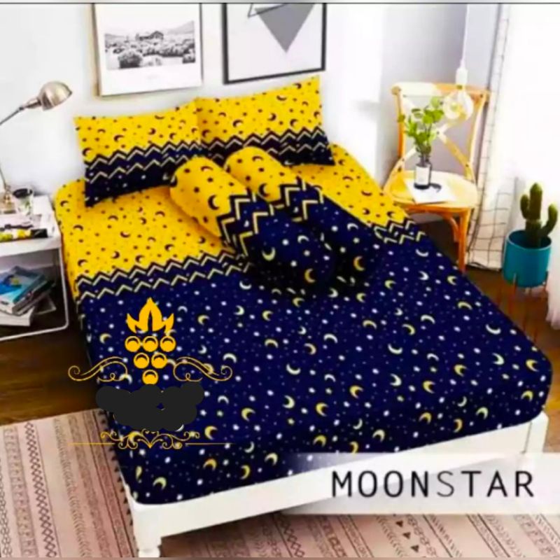 BISA COD | SPREY MOTIF MOONSTAR BAHAN MIRIP BONITA | SPREY MURAH KUALITAS PREMIUM | SPREI 180X200