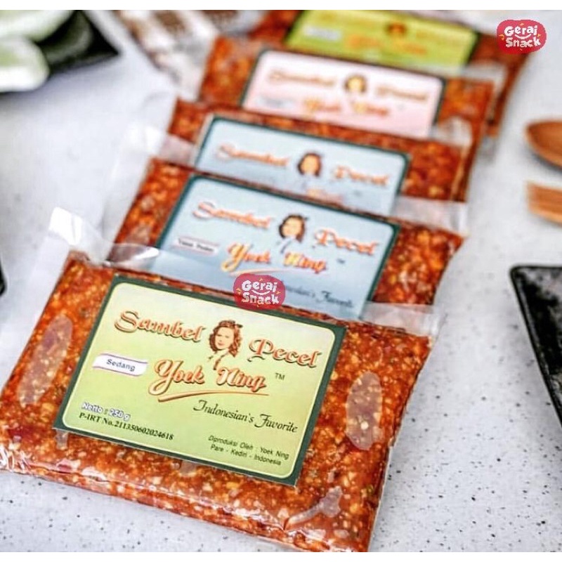 Sambel Pecel &quot;Yoek Ning&quot;  Bumbu Khas Jawa Timur Exp Date Panjang Porsi Banyak  (250gr)