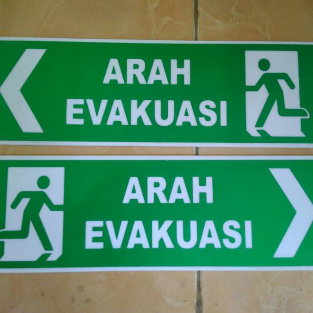 

Arah Evakuasi bahan acrilik