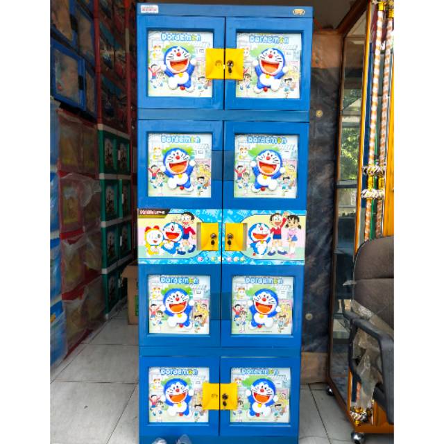 LEMARI PLASTIK SUSUN 5GANTUNG LEMARI KABINET NAIBA DORAEMON