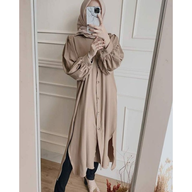 Nadila Button Long Tunik Candy Lady