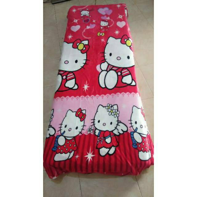 Sprei karet 4 sisi bahan bulu halus karakter ukuran 120x200 cocok buat kasur busa