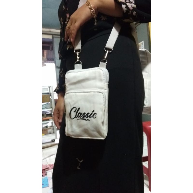 tas hp wanita mini kain campas