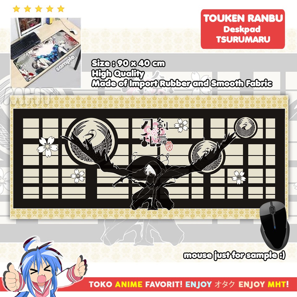 Mousepad Anime Gaming - Deskpad - Touken Ranbu : Tsurumaru Kuninaga