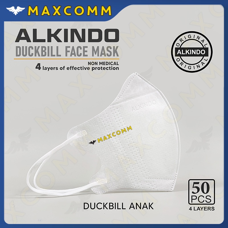 Masker Alkindo Duckbill Anak Non Medis Masker Sekali Pakai 4 Ply