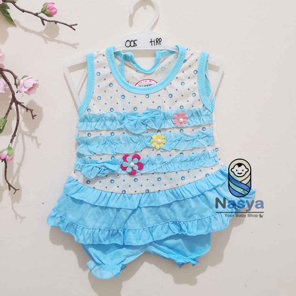 [N-094] NEW !! Baju Bayi Perempuan MURAH set celana (3-6 bulan)