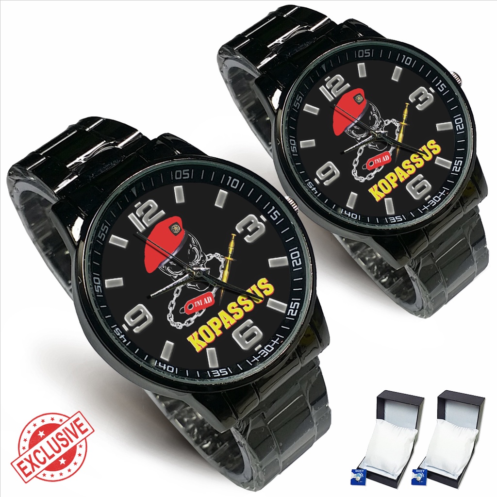 Jam Tangan Rantai Couple KOPASSUS TNI AD - 3 (Limited Edition)