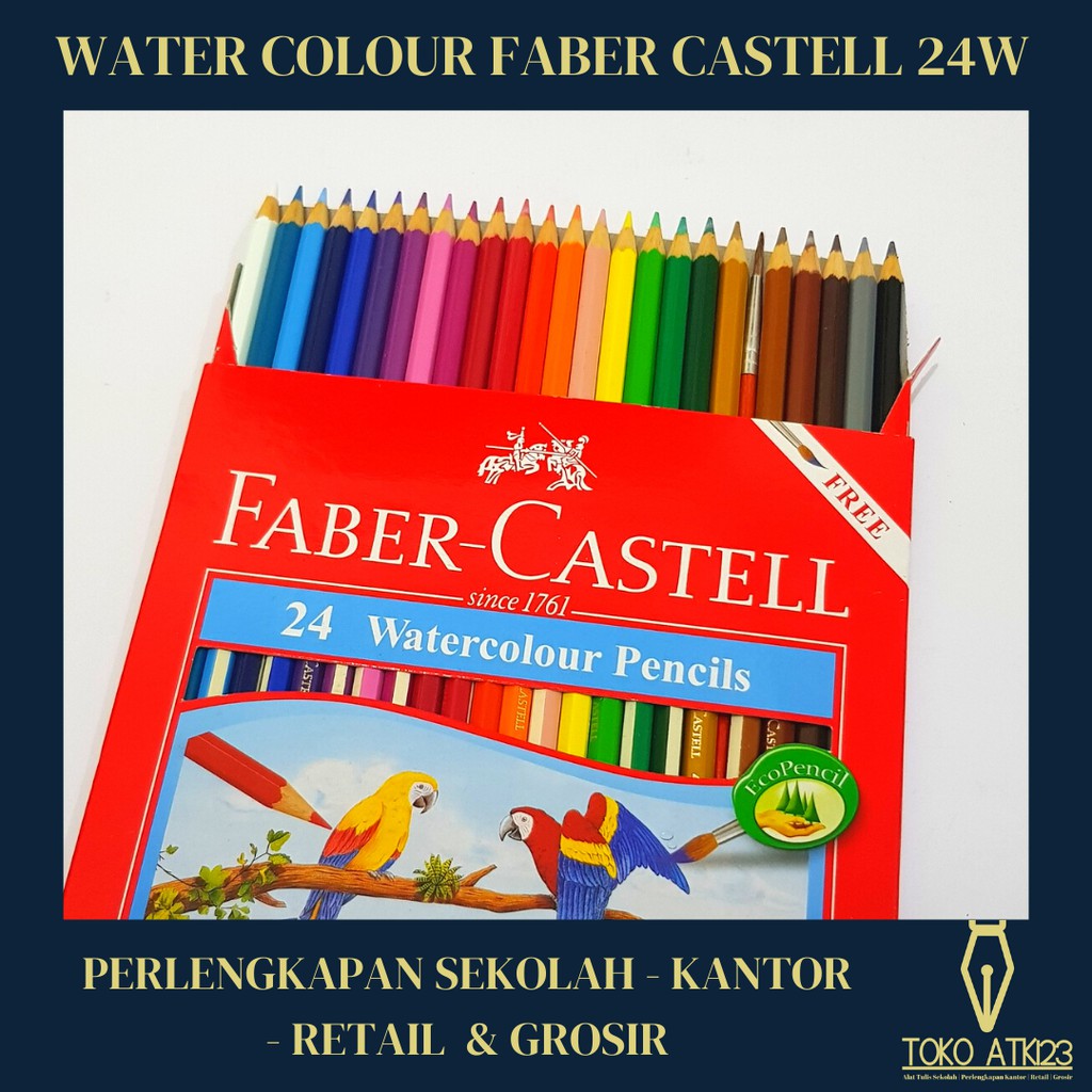 Pensil Warna / Colour Pencil Faber Castell 24 Warna Water Colour