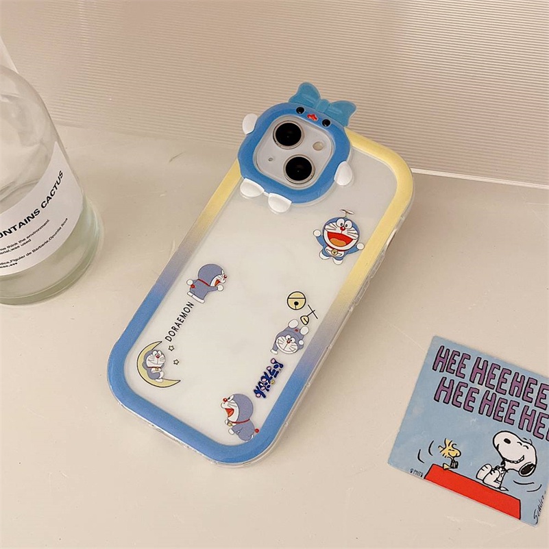 Soft Case Pelindung Lensa 3D Motif Kartun Kucing Untuk iPhone 14 13 12 11 Pro Max X Xr Xs Max 7 8 6 6s Plus SE 2020