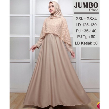 TERLARIS JUMBO XXL-XXXL | OLIVIA SYARI - GAUN PESTA  - DRESS BRUKAT TT2