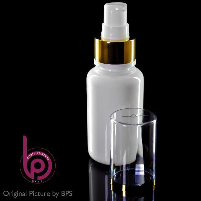 Botol Plastik PET 70ml Tubular Putih Tutup Pump Treatment Full Cap Neck