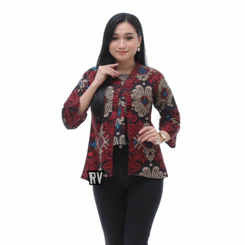 Rama Shinta Couple - Melani Set Couple Lilit Rovella Batik Couple Modern top 1-wanita B jubungabang