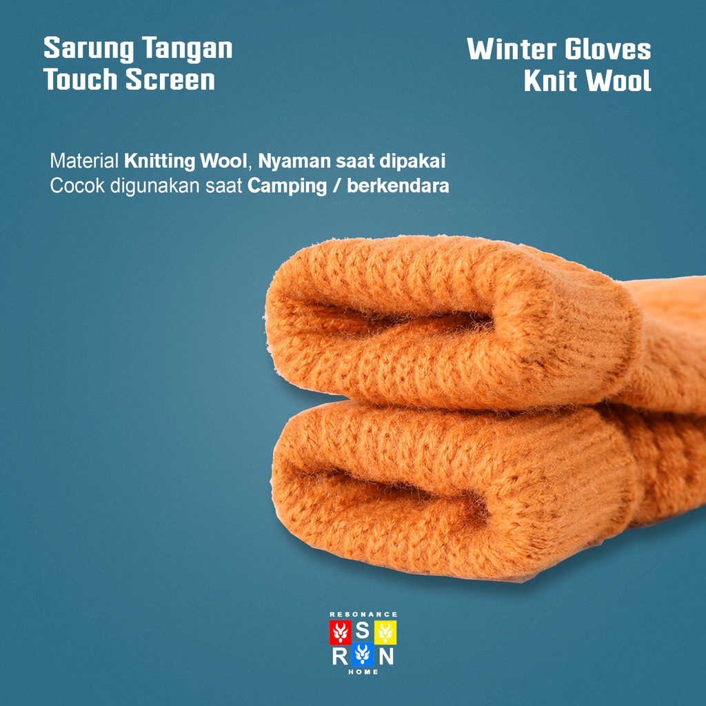 Sarung Tangan Rajut Touch Screen Musim Dingin Winter Gloves Resonance Home