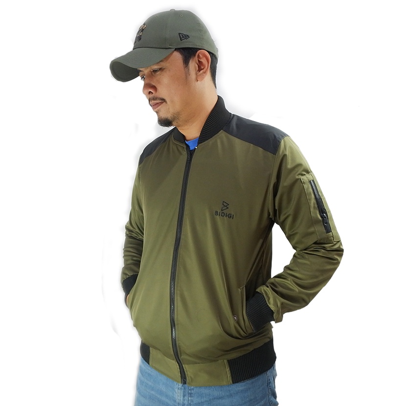 JAKET BOMBER PRIA BIDIGI POLOS