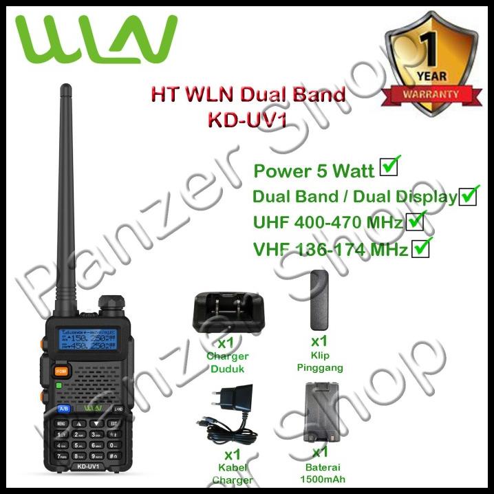 Ht Wln Kd-Uv1 Dual Band Uhf-Vhf 5Watt ( Isi 1 Pcs)