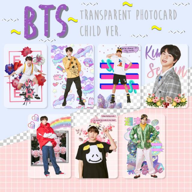 BTS TRANSPARENT PHOTOCARD / PHOTOCARD TRANSPARAN CHILD VER.