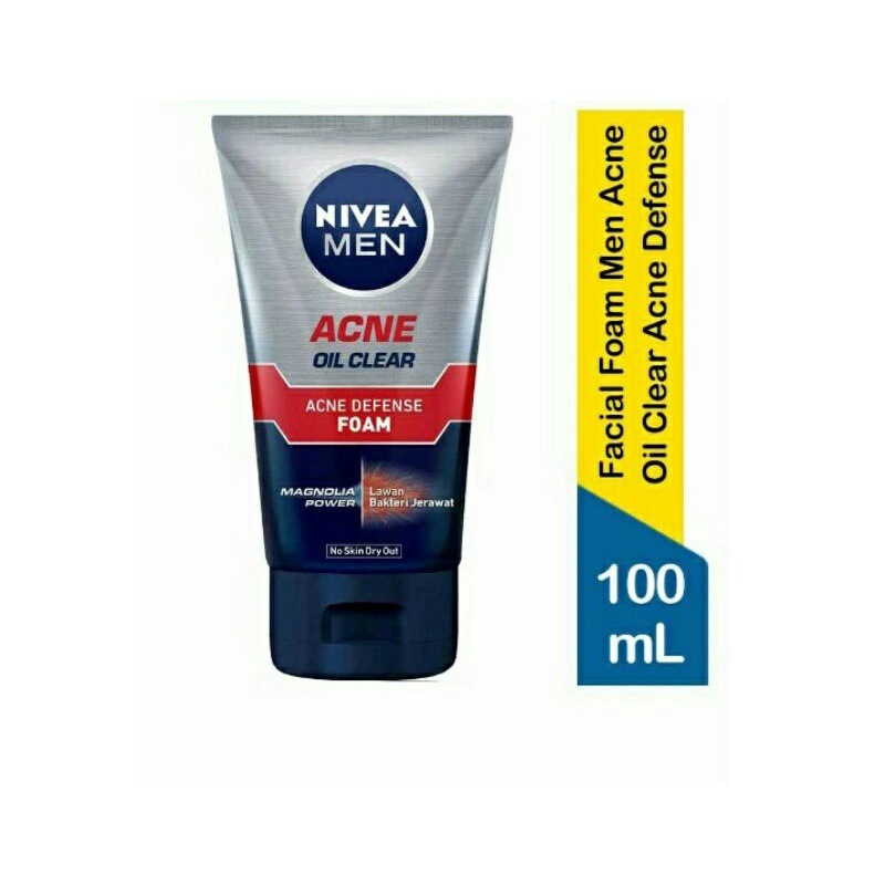 Nivea Facial Foam Men Acne Oil ClearAcne Defense 100mL