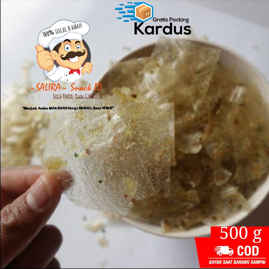 

Keripik KACA ORIGINAL 500g PREMIUM - keripik kaca - jajanan khas daerah - snack kiloan-makanan murah