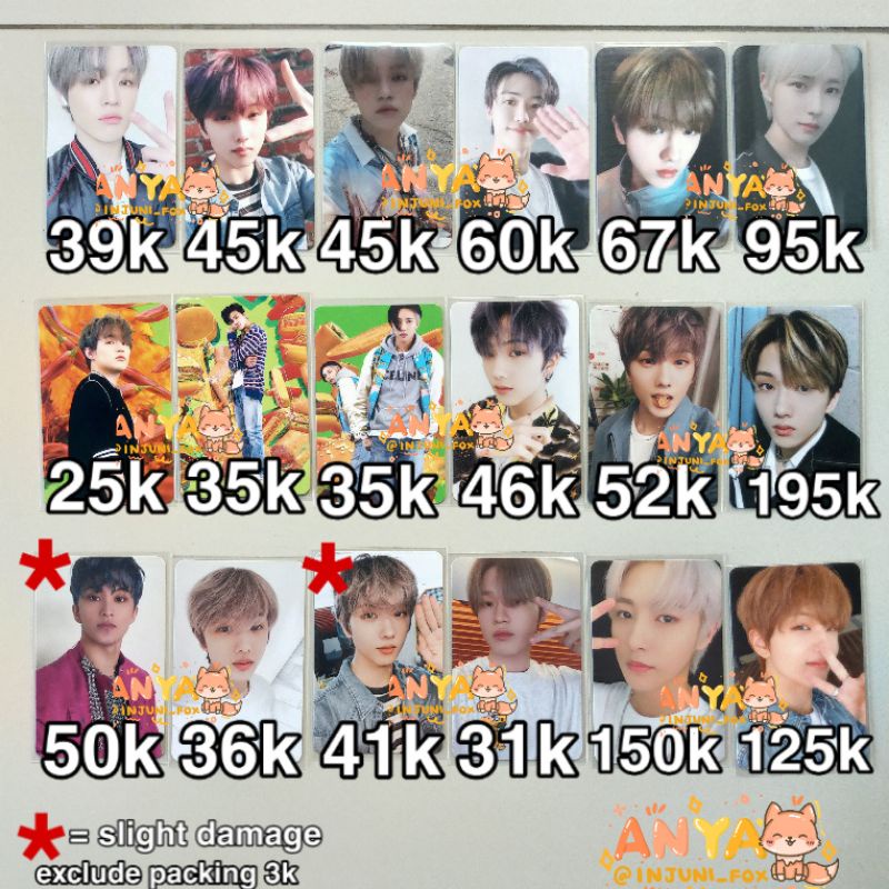 Photocard PC NCT Dream | Renjun Jaemin Chenle Jisung | Hot Sauce Crazy Boring Chilling Jewel | Hot S