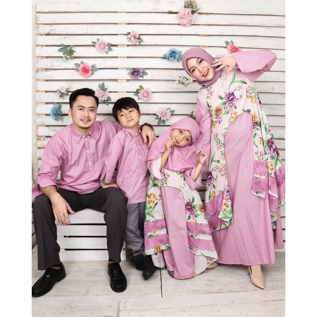 Gamis Couple Alezza Family Set Grape By Alilac