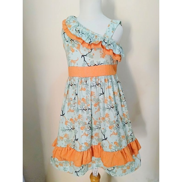 Dress Anak  Perempuan Katun Jepang Kombinasi