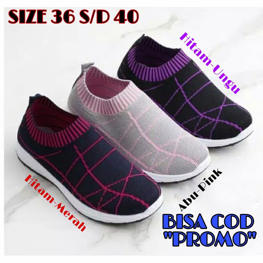 SEPATU WANITA SLIP ON VENOM MD 04 TERBAIK