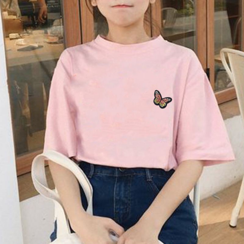 T-SHIRT/TUMBLR OVERSIZE PINK BUTTERFLY