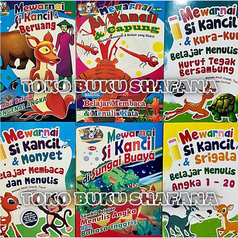 Buku Mewarnai Seri Si Kancil Ukuran Besar ( 29 X 21 CM ) - Buku Anak Paud / TK Kertas HVS