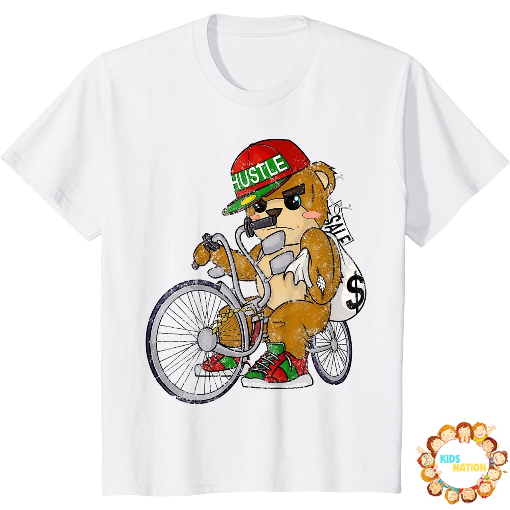 Baju anak Lowrider Teddy Bear Hip Hop Lover Hustler Entrepreneur Gift T-Shirt baju anak murah Fashio