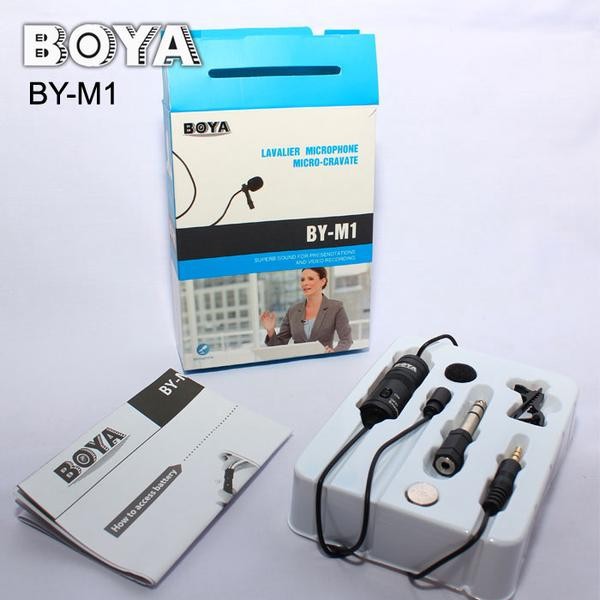 Microphone Mic Clip On BOYA BY M1 for DSLR Smartphone Camcorders PC