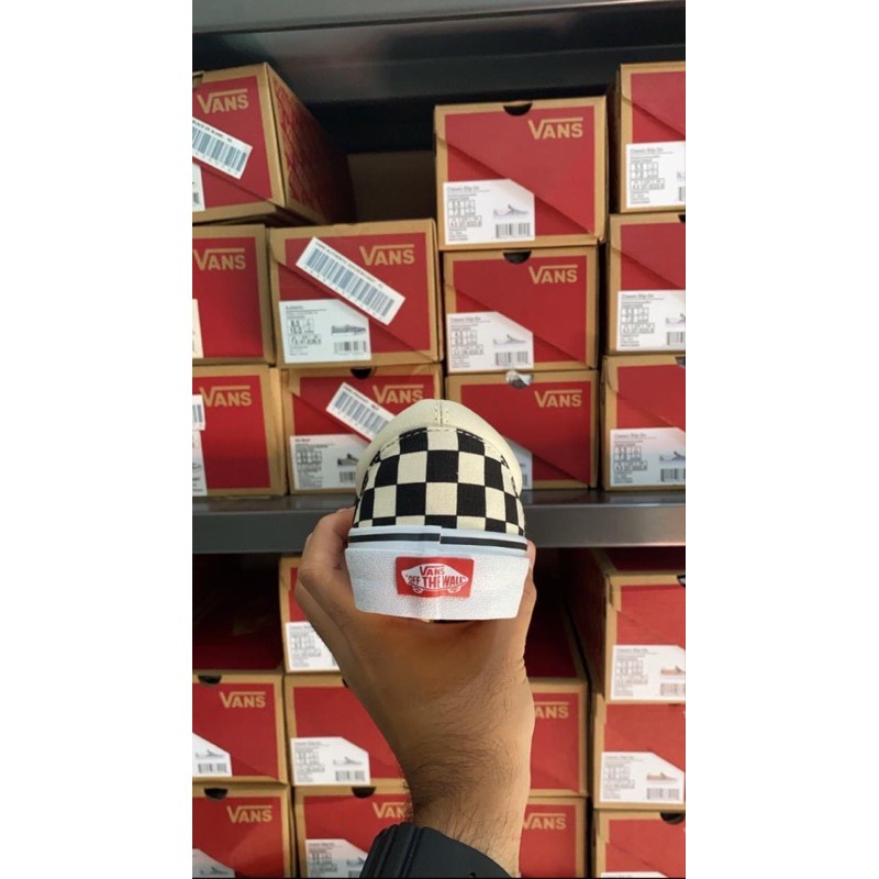vans slip on checkerboard