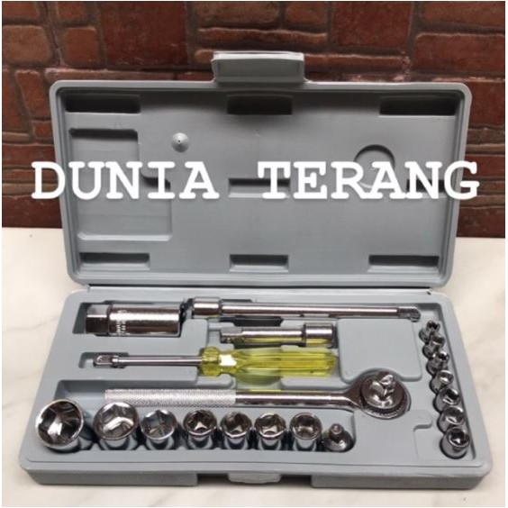 KUNCI SOCK SET 21 PCS RRT / SOK SHOCK MATA HAND SOCKET WRENCH 21PCS ATS / VPR / VENUS / NEW DELAND