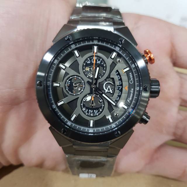 Jam Tangan Pria Alexandre Christie AC6461 Black Titan Original