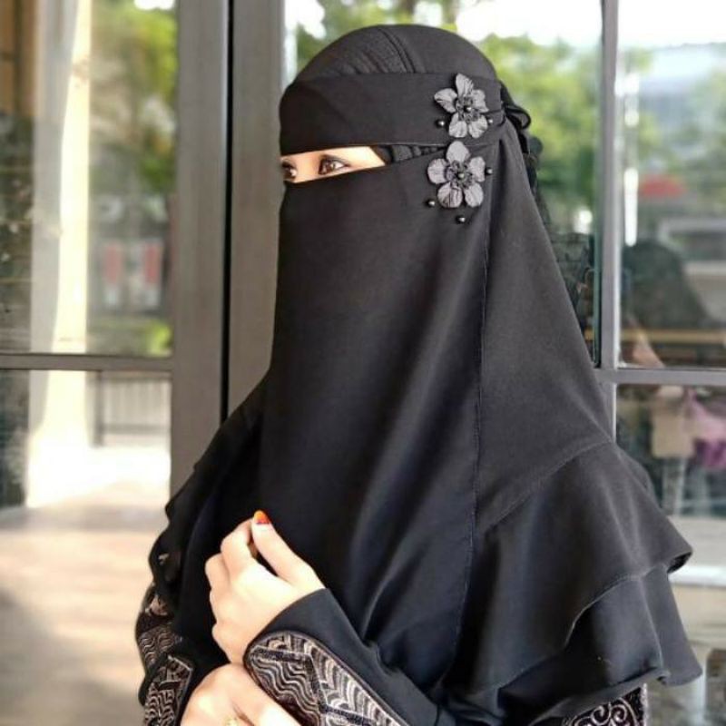 Niqob Bandana Habibah Niqab Murah Lembut Adem Tidak Nerawang