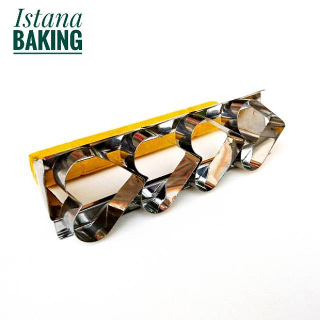 Cetakan roti kacang kue kering cookie cutter nastar hati love