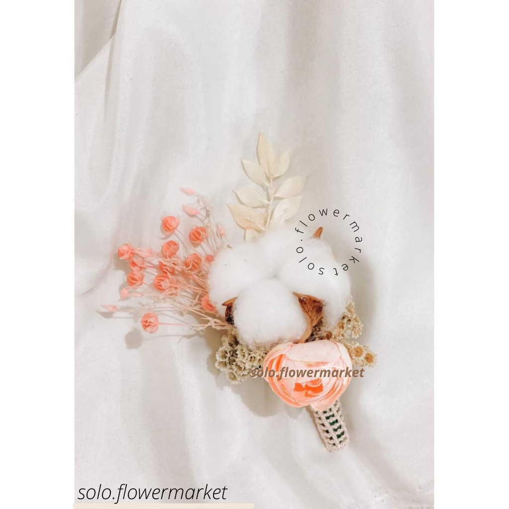 boutonniere rustic / Corsage / bross bunga kering wedding for Groomsmen Family / jas bunga dada TERM